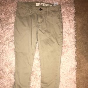 Low rise super skinny khaki hollister jeans